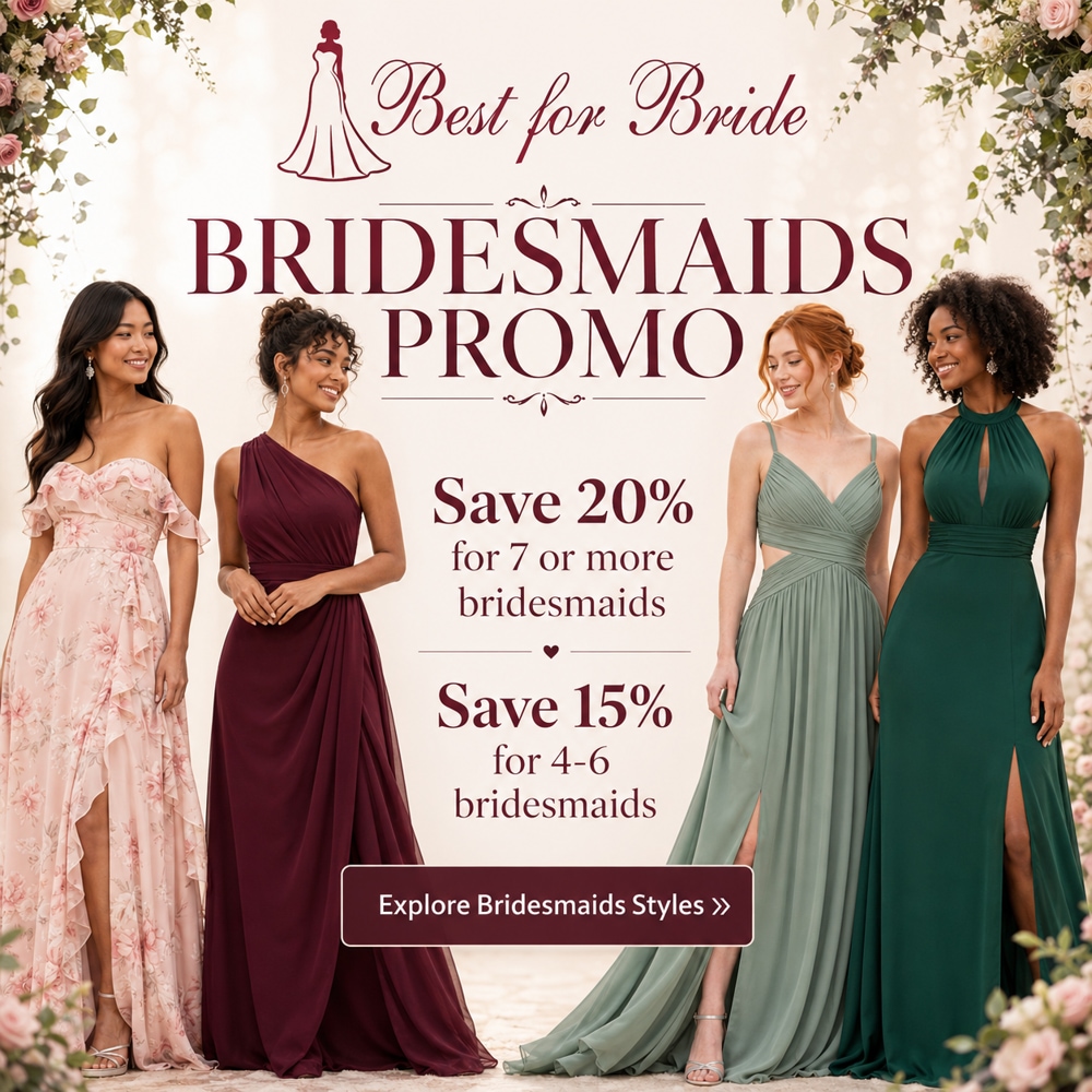 Bridesmaid dress group savings offer