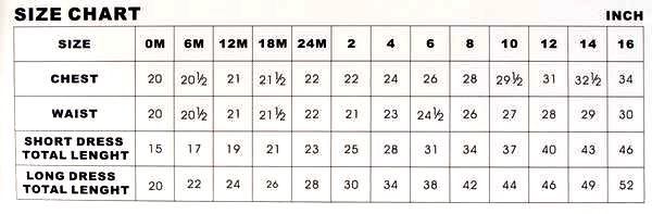 Size your FlowerGirl dress