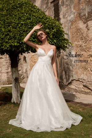 Wedding Dress - Jadore Collection - Sequin V Neck Ball Gown J15026 | Jadore Bridal Gown