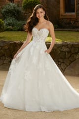 Bridal Dress: Sophia Tolli Bridal Collection - Y12231 - Romantic A-Line Wedding Dress With Pockets 