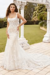 Bridal Dress: Sophia Tolli Bridal Collection - Y12232 - Fashion-Forward Fit And Flare Wedding Dress 