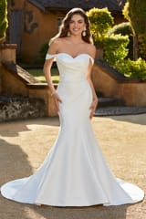 Bridal Dress: Sophia Tolli Bridal Collection - Y12237 - Dramatic Wedding Dress With Overskirt 