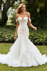 Bridal Dress: Sophia Tolli Bridal Collection - Y22262 - Sexy Off-Shoulder Mermaid Wedding Dress 