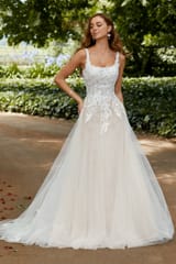 Bridal Dress: Sophia Tolli Bridal Collection - Y22267 - Ultra-Comfortable A-Line Wedding Dress 