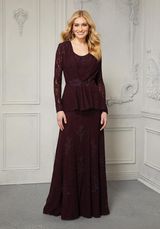 Evening Dress: Mori Lee Collection: 72422 - A-Line Evening Gown with Tailored Jacket 