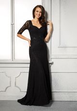 Evening Dress: Mori Lee Collection: 72423 - Sheath Stretch Lace Evening Gown 