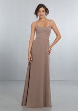 Evening Dress: Mori Lee BRIDESMAIDS SPRING 2018 Collection: 21559 - Chic Chiffon Bridesmaids Dress with Criss Cross Back 