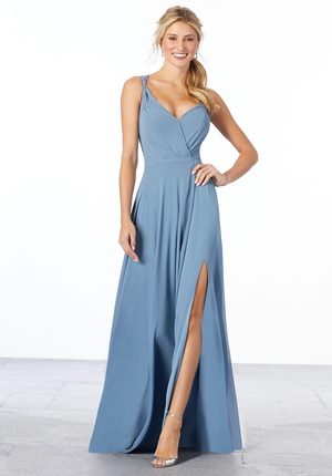  Dress - Mori Lee Bridesmaids Spring 2020 Collection: 21661 - Surplice Bodice Chiffon Bridesmaid Dress | MoriLee Evening Gown