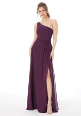 Evening Dress: Mori Lee Affairs FALL 2020 Collection: 13105 - One Shoulder Chiffon Bridesmaid Dress 