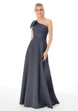 Evening Dress: Mori Lee Bridesmaids FALL 2020 Collection: 21682 - Satin One-Shoulder Bridesmaid Dress 