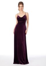Evening Dress: Mori Lee Bridesmaids FALL 2020 Collection: 21685 - Stretch Velvet Bridesmaid Dress 