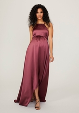 Bridesmaids Dress: Morilee Maternity Bridesmaids Collection: 14101 - Silky Satin Square Neck Maternity Bridesmaid Dress 