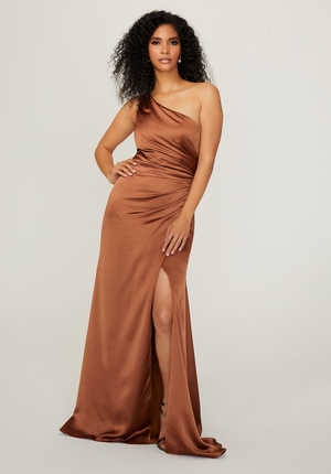 Special Occasion Dress - Morilee Bridesmaids Collection: 21795 - One Shoulder Silky Satin Bridesmaid Dress | MoriLee Prom Gown