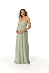 Bridesmaids Dress: Morilee Maternity Bridesmaids Collection: 14111 - CHIFFON MATERNITY BRIDESMAID DRESS 
