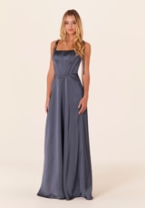 Evening Dress: Morilee Bridesmaids Collection: 21822 - Luxe Satin Bridesmaid Dress with Corset Bodice 