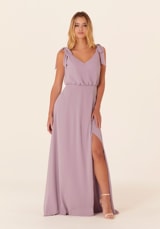 Evening Dress: Morilee Bridesmaids Collection: 21824 - Chiffon Bridesmaid Dress with Tied Bow Straps 