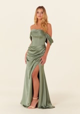Evening Dress: Morilee Bridesmaids Collection: 21832 - Draped Luxe Satin Bridesmaid Dress 
