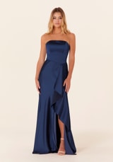 Evening Dress: Morilee Bridesmaids Collection: 21834 - Strapless Luxe Satin Bridesmaid Dress 