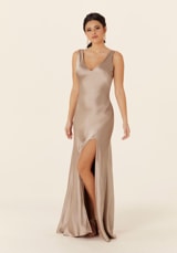 Evening Dress: Morilee Bridesmaids Collection: 21835 - Luxe Satin Bridesmaid Dress with Tied Back 