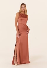 Evening Dress: Morilee Bridesmaids Collection: 21836 - Luxe Satin Bridesmaid Dress with Strappy Back 