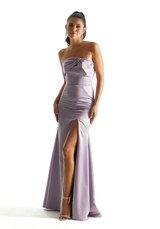 Evening Dress: Morilee Bridesmaids Collection: 21844 - Satin Fit and Flare Bridesmaid Dress with Bow Neckline 