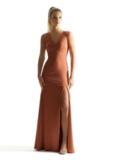 Evening Dress: Morilee Bridesmaids Collection: 21857 - V Back Luxe Satin Bridesmaid Dress 