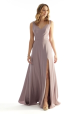 Evening Dress: Morilee Bridesmaids Collection: 31225 - Open Back Luxe Satin Bridesmaid Dress with Bow Detail 