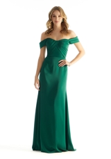Evening Dress: Morilee Bridesmaids Collection: 31231 - Pleated Off The Shoulder Luxe Satin Bridesmaid Dress 