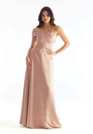 Special Occasion Dress - Morilee Bridesmaids Collection: 31237 - Cuffed One Shoulder Satin Bridesmaid Dress | MoriLee Prom Gown