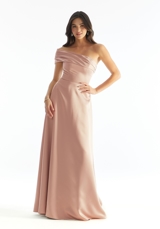 Evening Dress: Morilee Bridesmaids Collection: 31237 - Cuffed One Shoulder Satin Bridesmaid Dress 