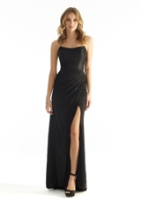 Evening Dress: Morilee Bridesmaids Collection: 31241 - Strapless Draped Pleated Shimmer Bridesmaid Dress 