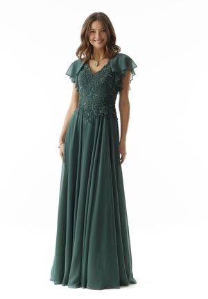 Special Occasion Dress - Mori Lee Collection: 73016 - A-line Chiffon Evening Gown with Beaded Embroidery | MoriLee Prom Gown