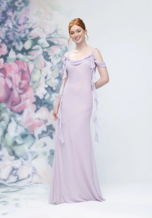  Dress - Morilee Bridesmaids Collection: 3030001 - Cowl Detail Bias Cut Chiffon Bridesmaid Dress with Ruffle Drape | MoriLee Evening Gown