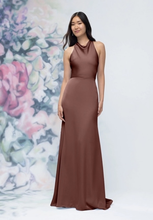  Dress - Morilee Bridesmaids Collection: 3030008 - Halter Neck Open Tie Back Luxe Satin Bridesmaid Dress | MoriLee Evening Gown