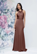 Evening Dress: Morilee Bridesmaids Collection: 3030008 - Halter Neck Open Tie Back Luxe Satin Bridesmaid Dress 