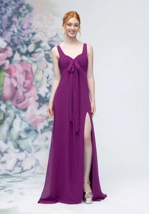  Dress - Morilee Bridesmaids Collection: 3030009 - Draped Sweetheart Empire Waist Bridesmaid Dress with Bow | MoriLee Evening Gown