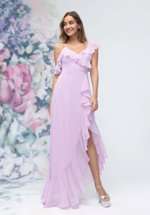 Special Occasion Dress - Morilee Bridesmaids Collection: 3030010 - Asymmetrical Cascading Ruffle Chiffon Bridesmaid Dress | MoriLee Prom Gown