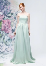 Evening Dress: Morilee Bridesmaids Collection: 3030019 - Scallop Edged Strapless Satin A-Line Bridesmaid Dress 