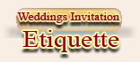 Wedding Invitation Etiquette