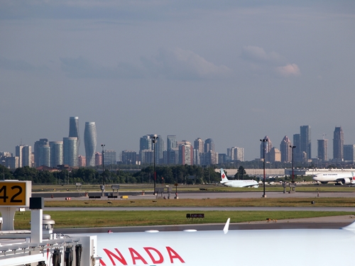 Mississauga skyline from Pearson