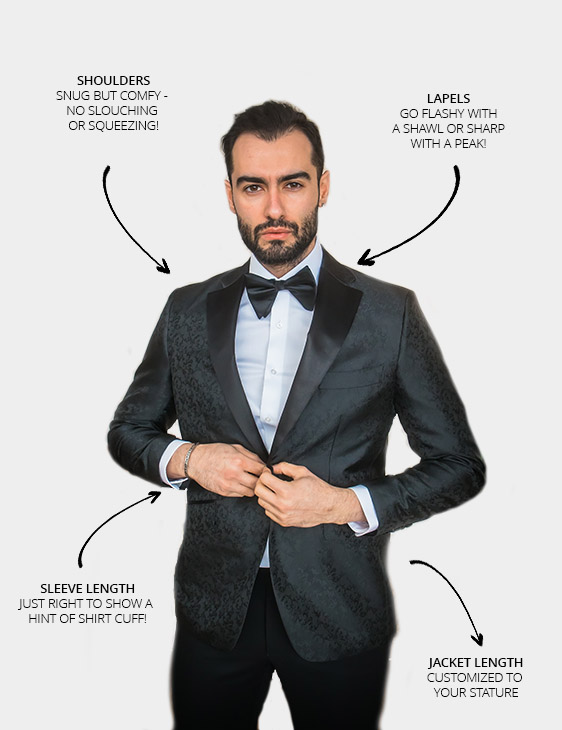 tuxedo style wedding